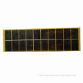 2.1W/5V/545MA PET Solar Panel, Laminated with PCB, 10pcs of Solar Cells Poly-crystaline, 255x77x30mm